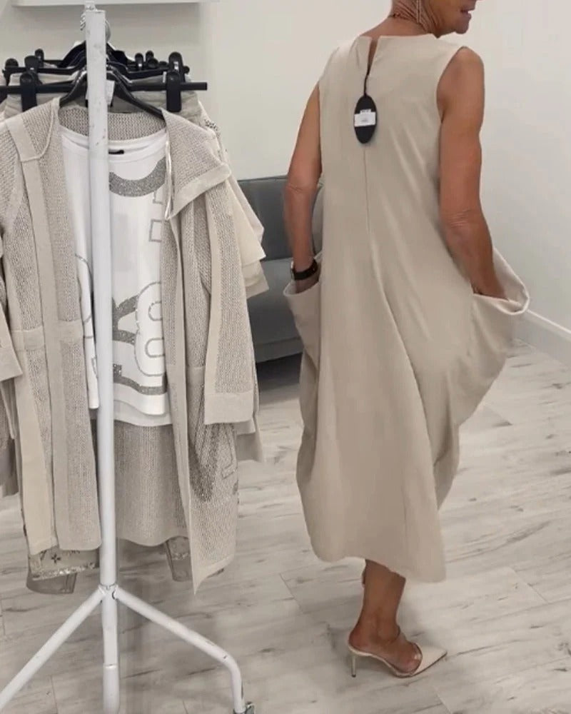 Beata Leuzzi™ Jednoduché šaty s kapsami