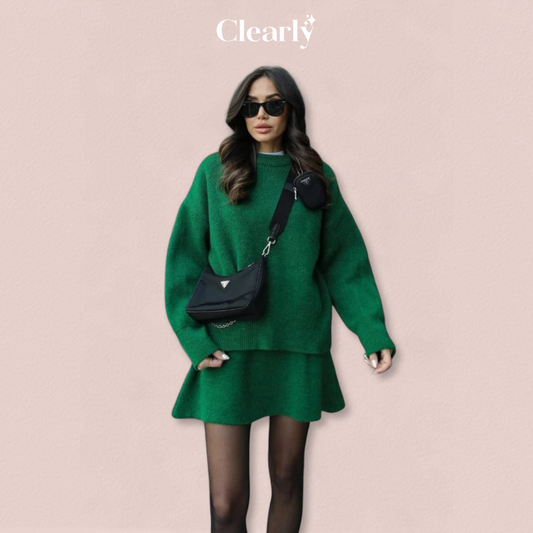 Agnese Sbarra™ Pletený kostýmek (top + sukně)