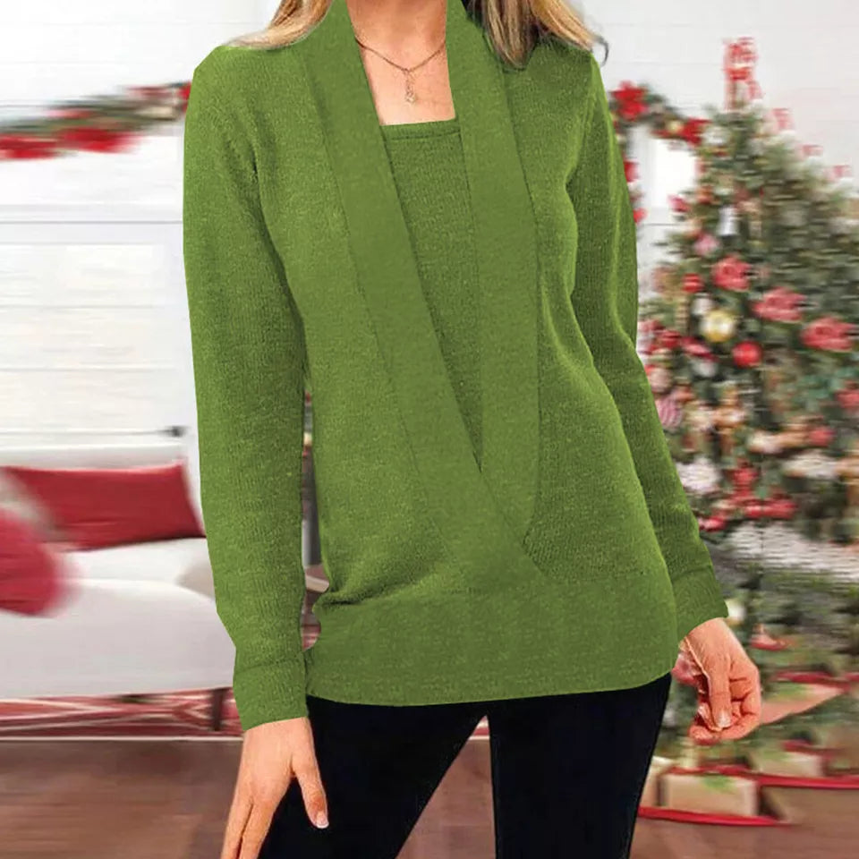 Cloe Balli™ Dámský jednobarevný pletený svetr