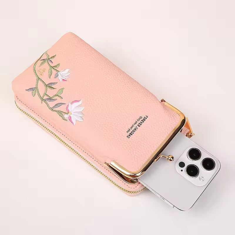 Forever Jiangbao™ Dámská peněženka přes rameno s držákem na mobil