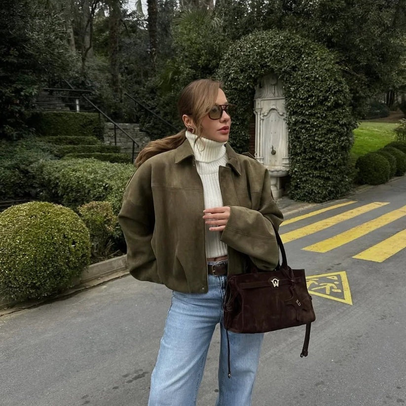 Galatea Martone™ Oversized semišová bunda