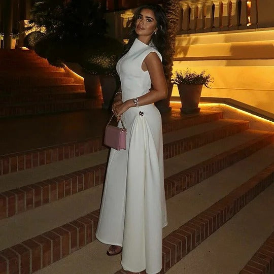 Gloria Paoletti™ Elegantní šaty bez rukávů s nepravidelným výstřihem