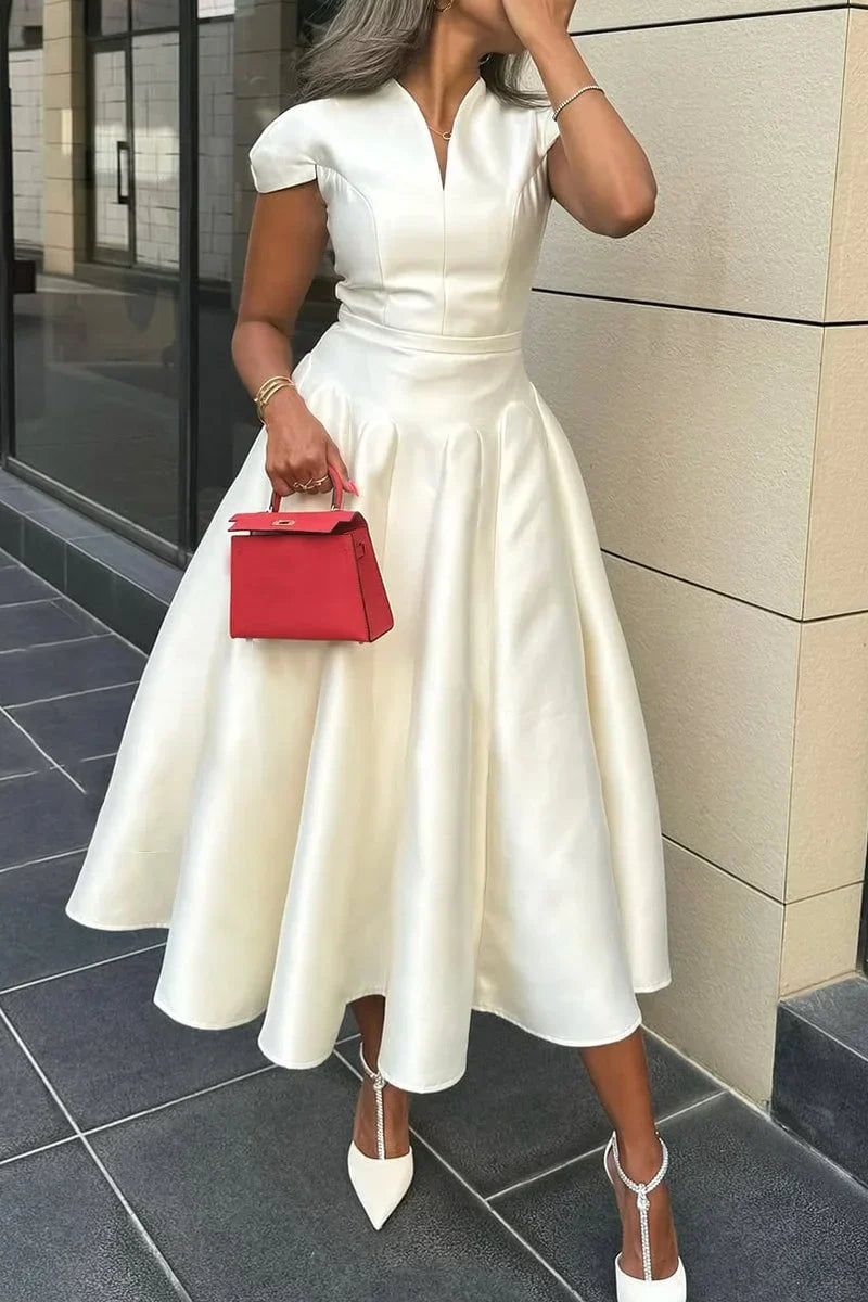 Macaria Repetto™ Dámské šaty s výstřihem do V a pasem do A