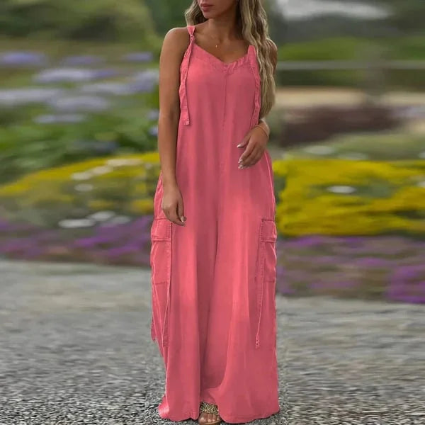 Massima Moceri™ Dámský volný široký overal s kapsami