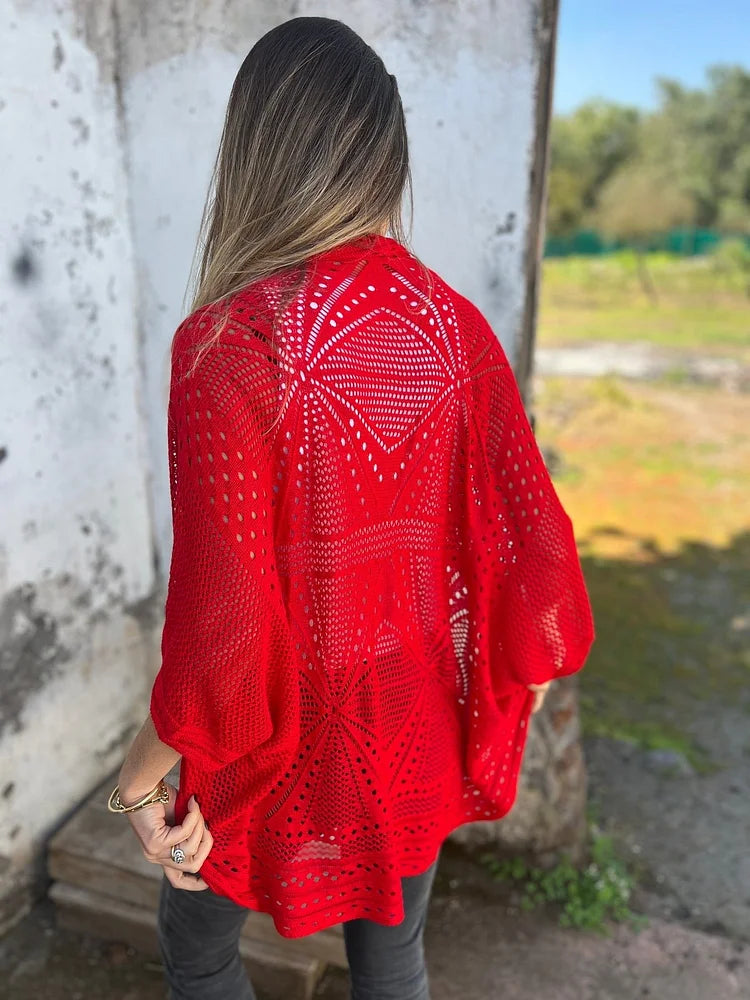 Rachele Foti™ Svetřík s dírkovaným vzorem a polodlouhými rukávy