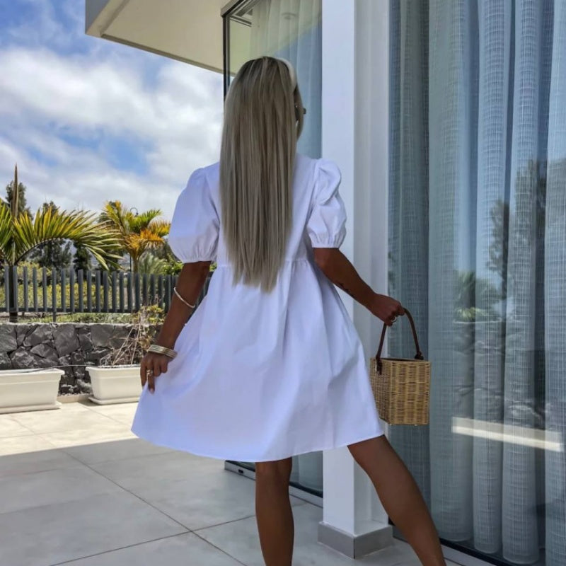 Telica Graci™ Dámské trendy šaty s motýlkem s nabíraným rukávem