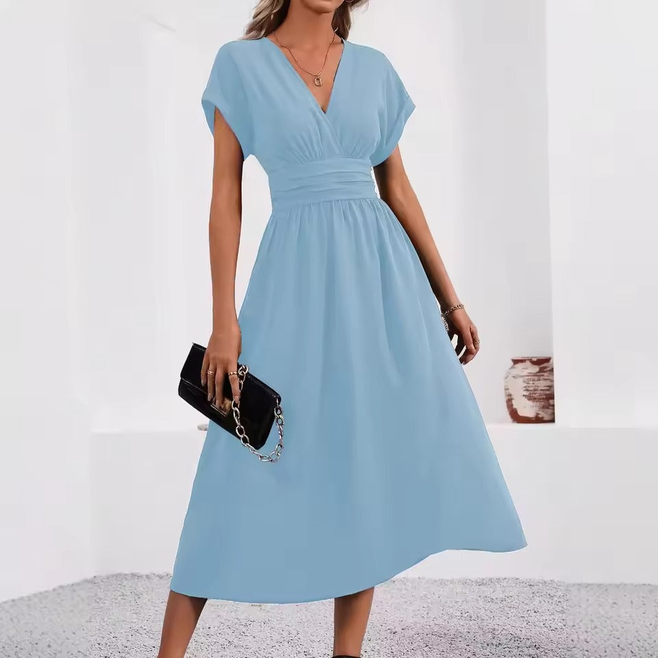 Annabella Bersani™  Dámské šaty s výstřihem do V a se zastřihováním v pase