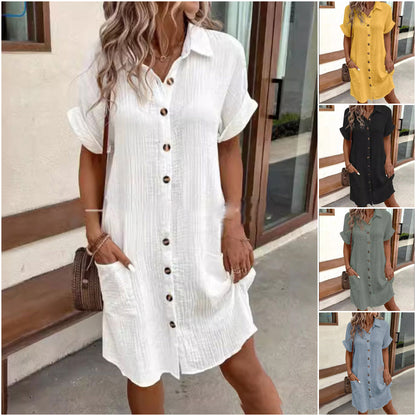 Aida Quarto™ Letní šaty s krátkými rukávy a výstřihem do V