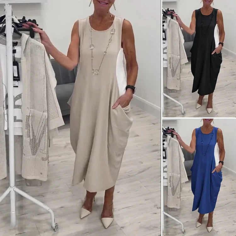 Beata Leuzzi™ Jednoduché šaty s kapsami