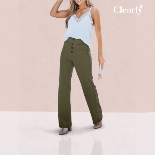 Floridia Parro™ Dámské volnočasové elastické kalhoty s vysokým pasem