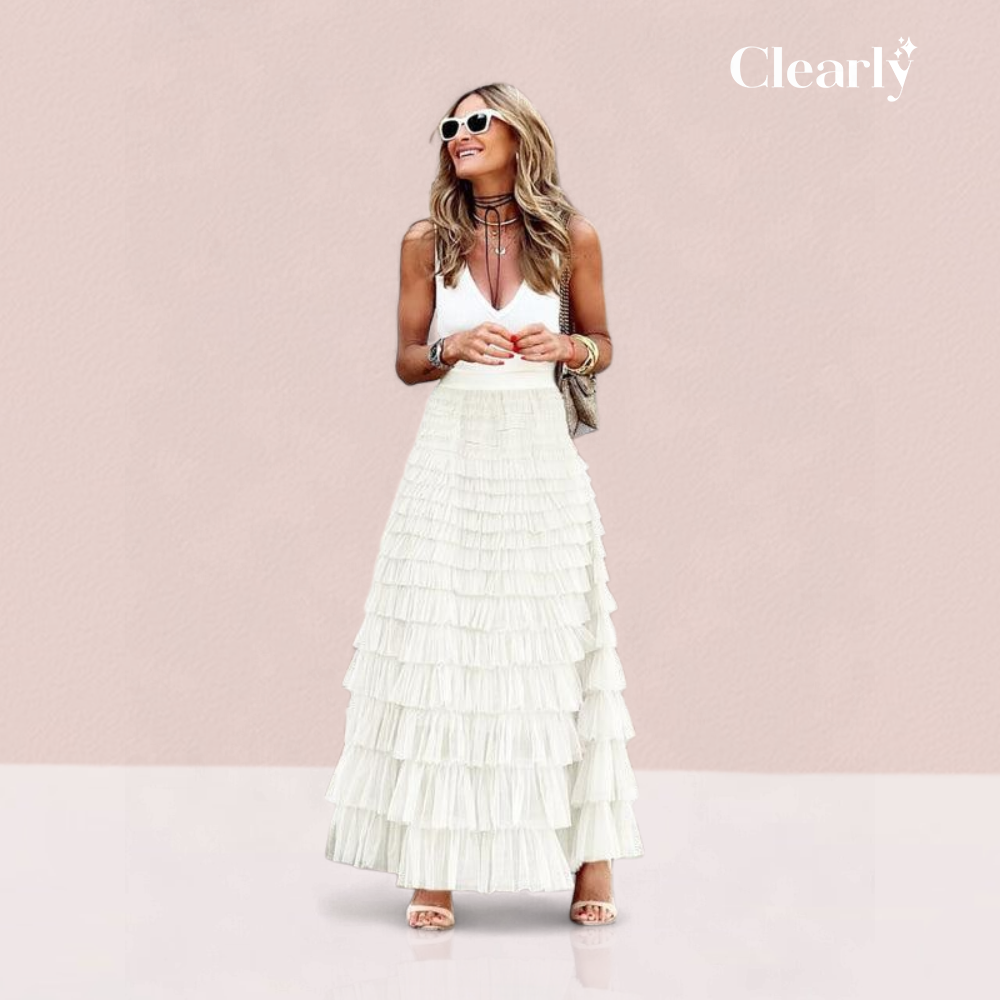 Zama Marcella™ Dámská vícevrstvá tylová midi sukně