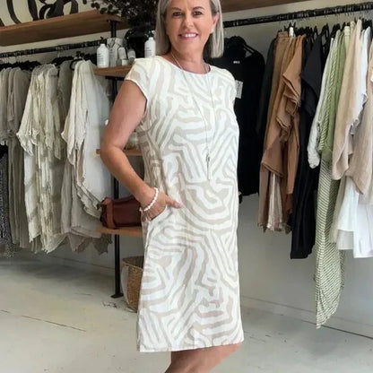 Colomba Lillo™ Boho Vintage ležérní šaty s potiskem