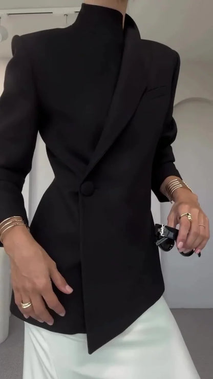 Delfina Bastone™ Elegantní sako s jedním knoflíkem