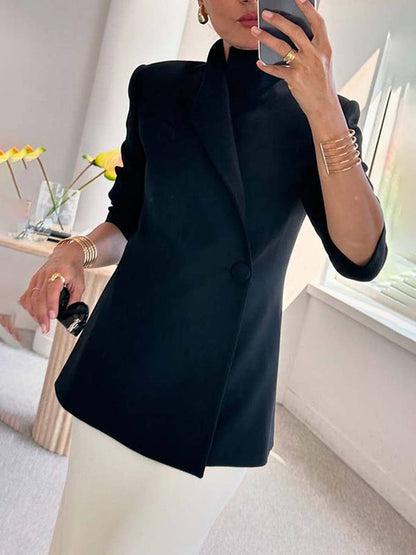 Delfina Bastone™ Elegantní sako s jedním knoflíkem