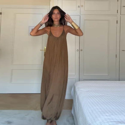 Dina Tesauro™ Plisovaný overal s tenkými ramínky