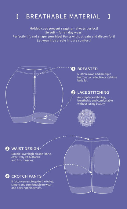 Gaia Nocera™ Tvarovací oblečení se zipem a zvýrazněným zadečkem