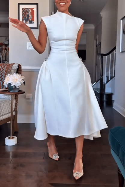 Gloria Paoletti™ Elegantní šaty bez rukávů s nepravidelným výstřihem