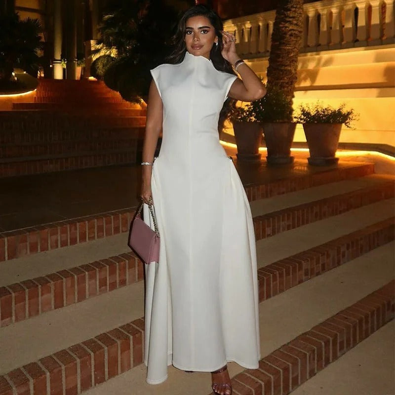 Gloria Paoletti™ Elegantní šaty bez rukávů s nepravidelným výstřihem