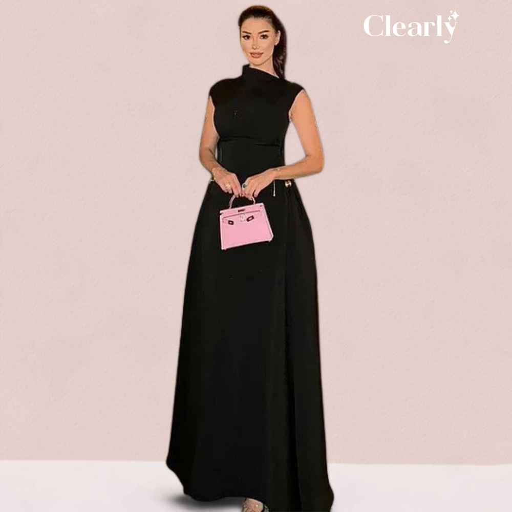 Gloria Paoletti™ Elegantní šaty bez rukávů s nepravidelným výstřihem