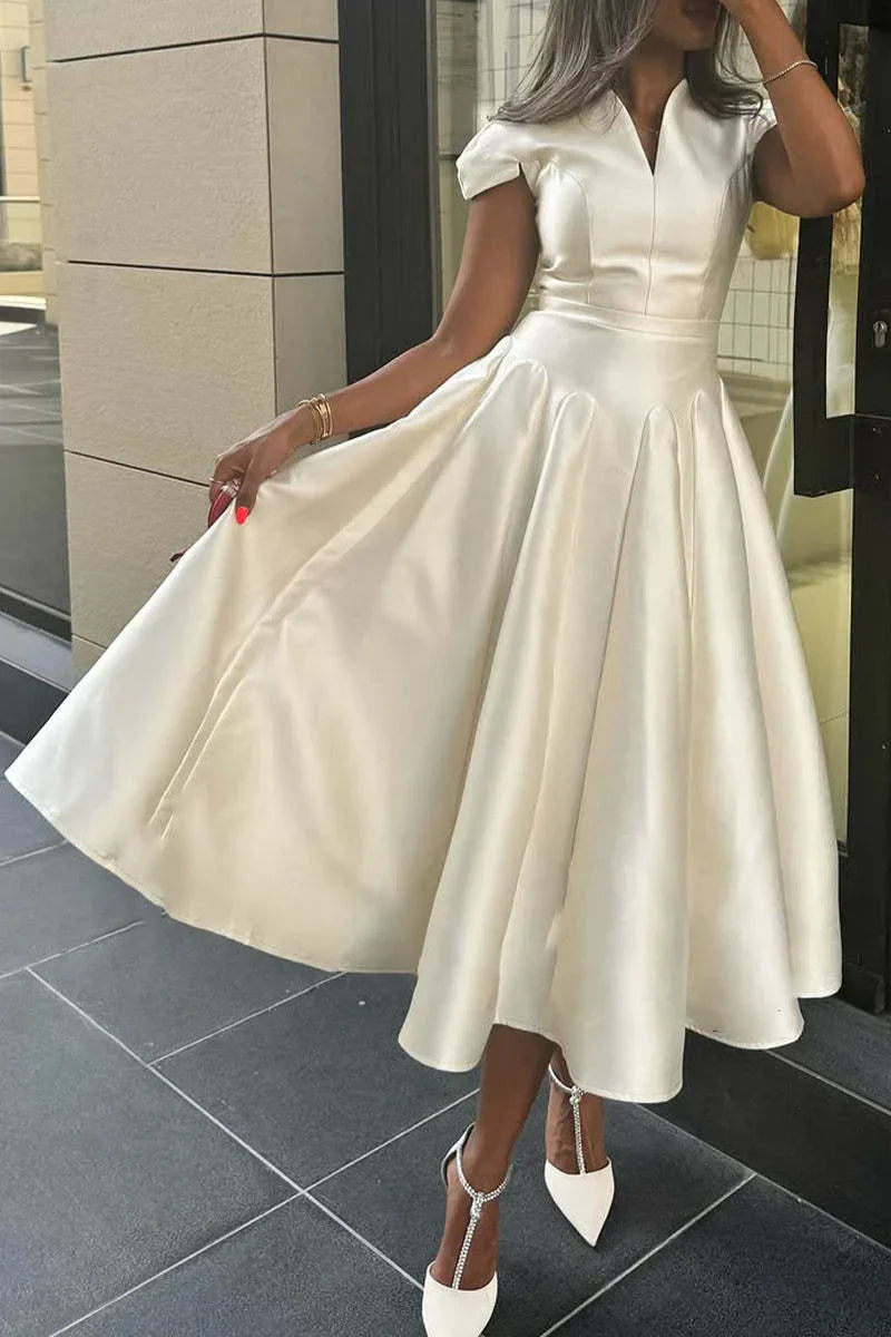 Macaria Repetto™ Dámské šaty s výstřihem do V a pasem do A