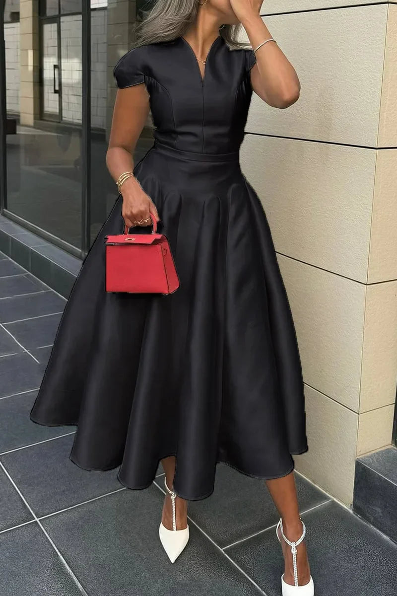 Macaria Repetto™ Dámské šaty s výstřihem do V a pasem do A