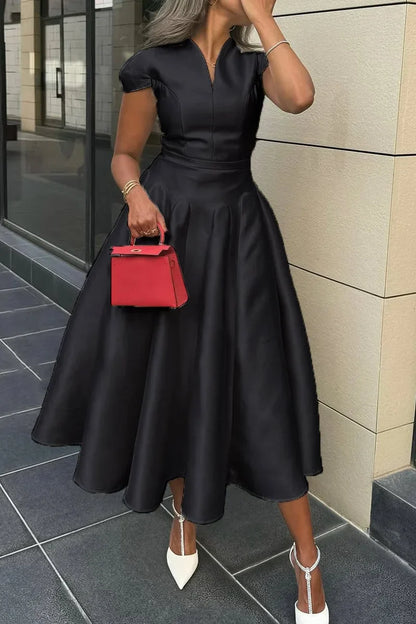 Macaria Repetto™ Dámské šaty s výstřihem do V a pasem do A