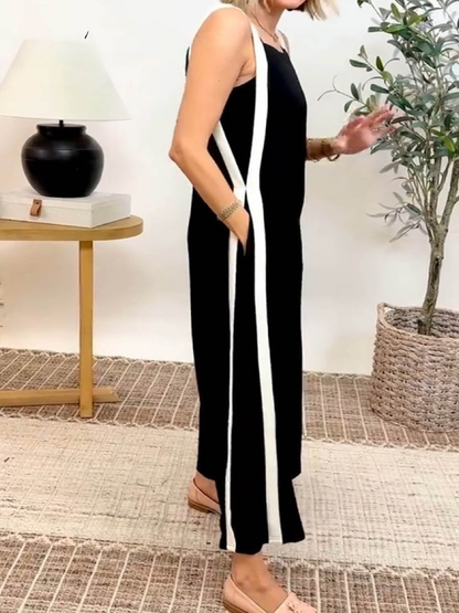 Marilena Fabian™ kombinéza se širokými nohavicemi s kontrastním stehem