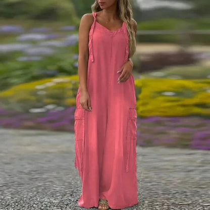 Massima Moceri™ Dámský volný široký overal s kapsami