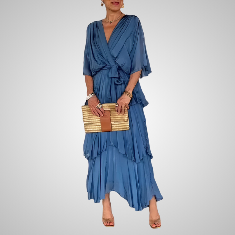 Moira Corda™ Elegantní vrstvené šaty s výstřihem do V