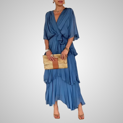 Moira Corda™ Elegantní vrstvené šaty s výstřihem do V