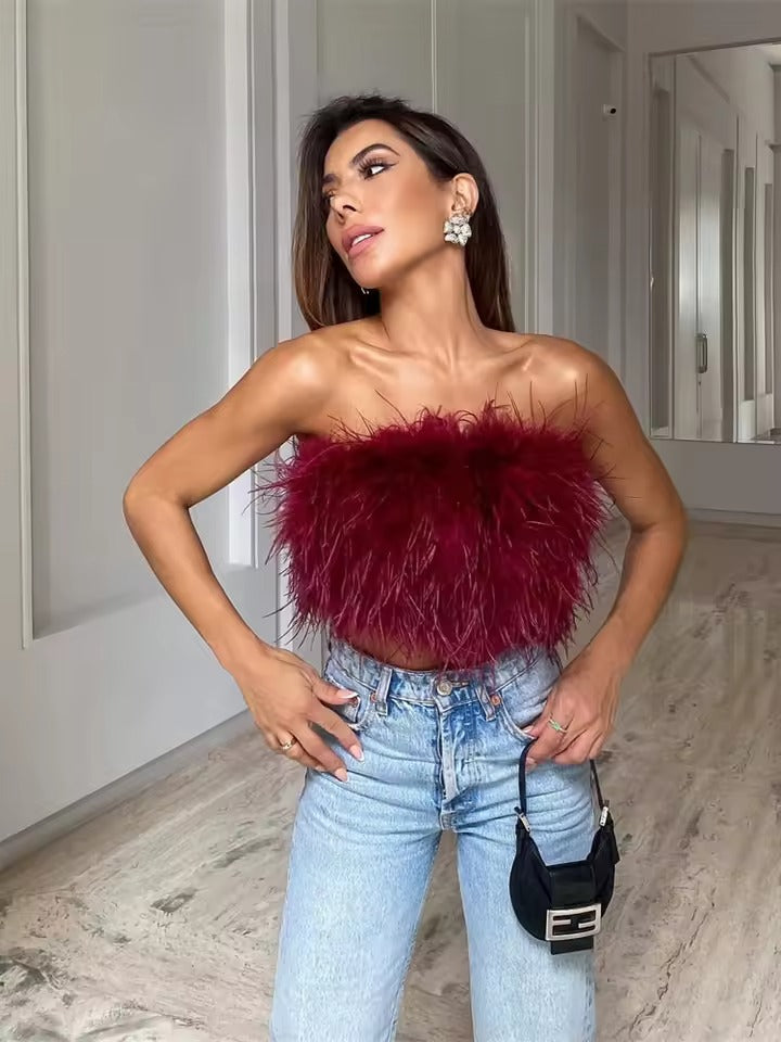 Olga Tella™ Módní nadýchaný top