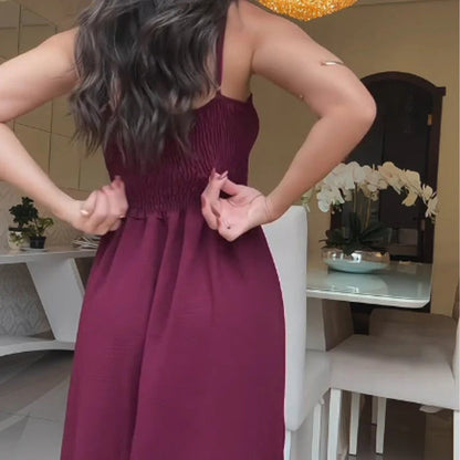 Savina Rosania™ Dámská 2dílná sada: košilka a šortky s dlouhými šaty