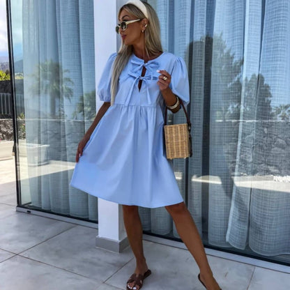 Telica Graci™ Dámské trendy šaty s motýlkem s nabíraným rukávem