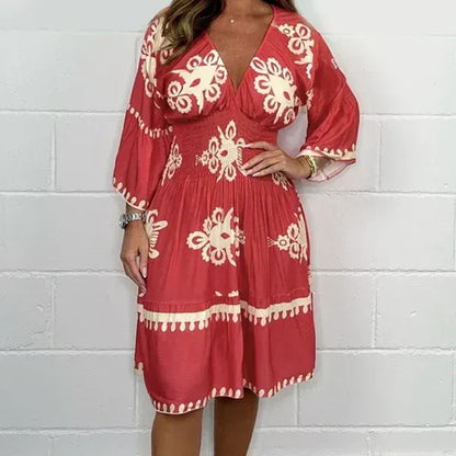 Ulfa Carboni™ Dámské Boho květinové šaty