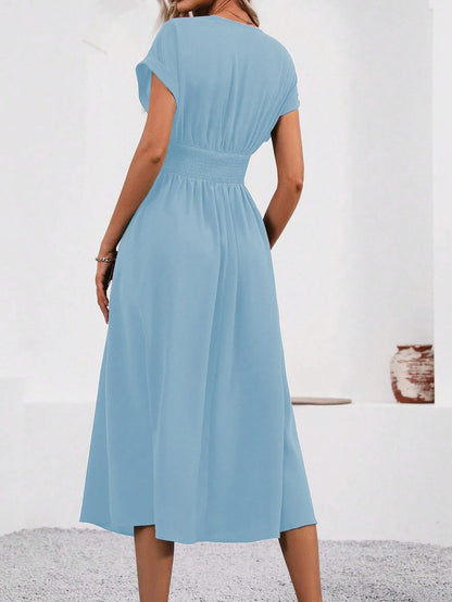 Annabella Bersani™  Dámské šaty s výstřihem do V a se zastřihováním v pase